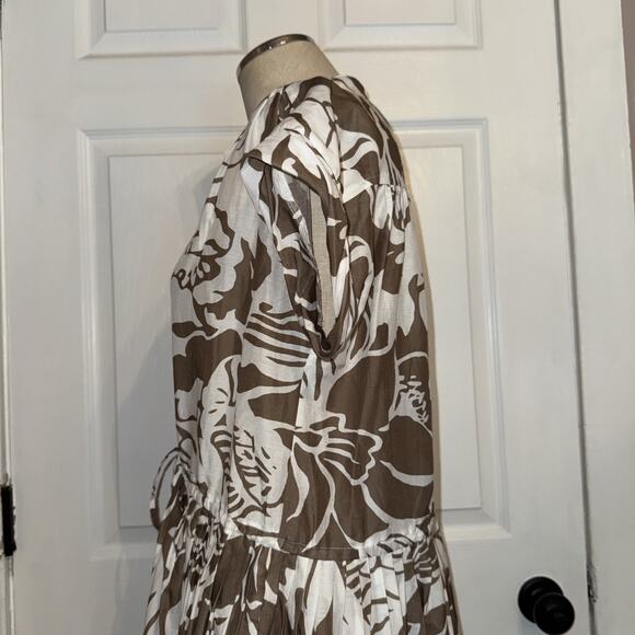 AYR The Sway Teak Floral Print Size XS E2273 Brown White Print Maxi - Picture 5 of 9